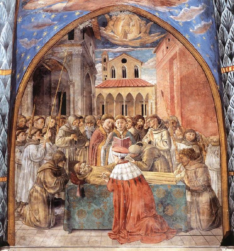 GOZZOLI, Benozzo Scenes from the Life of St Francis (Scene 12, south wall) dfhg France oil painting art